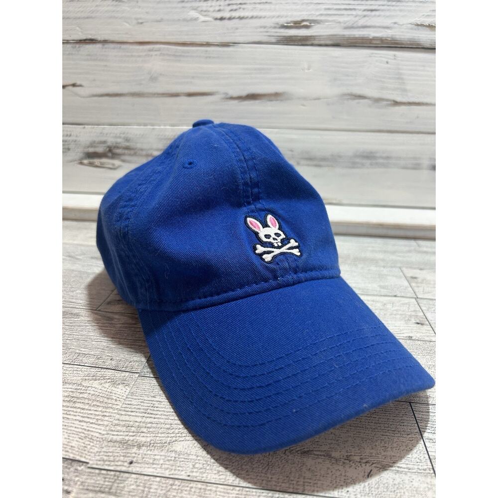 Psycho Bunny Men's Baseball Cap Hat MSRP $35.00 One Size Twilight Blue